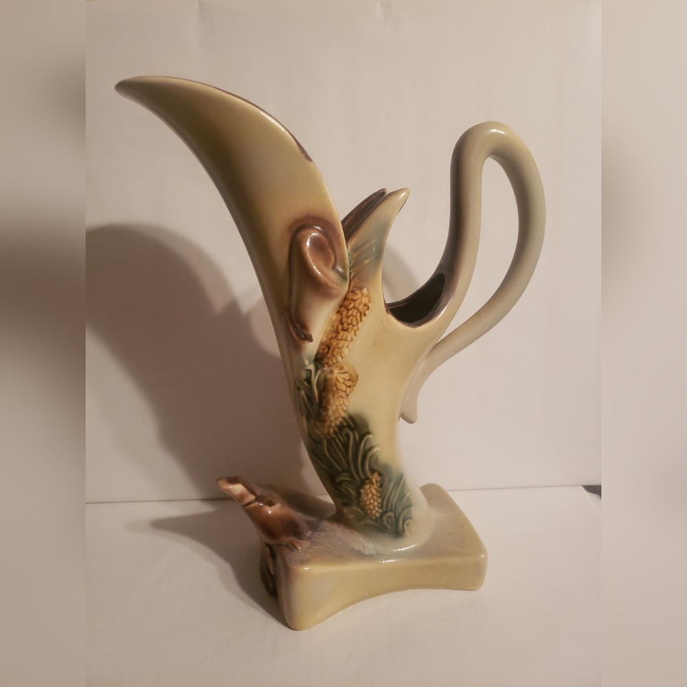 Parchment and Pine Hull Pottery, Mid Century